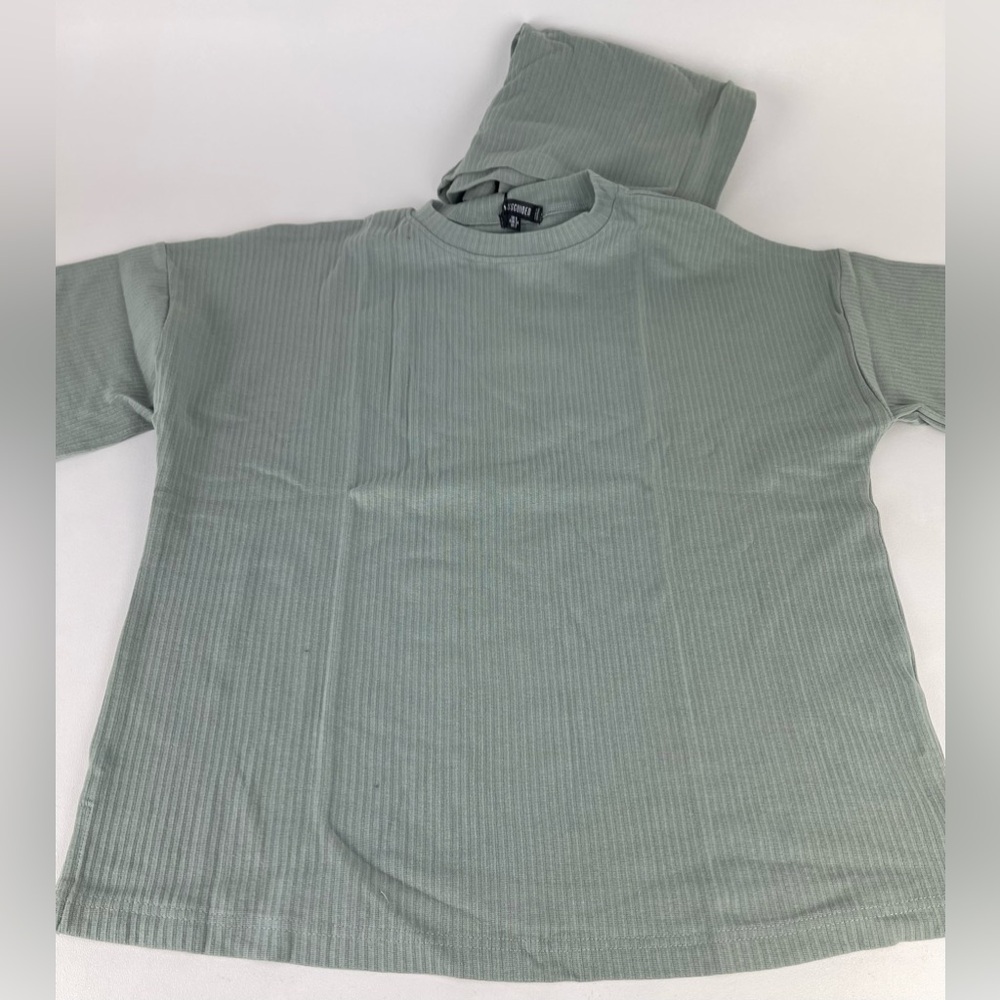 Ribbed Tshirt And Short Set